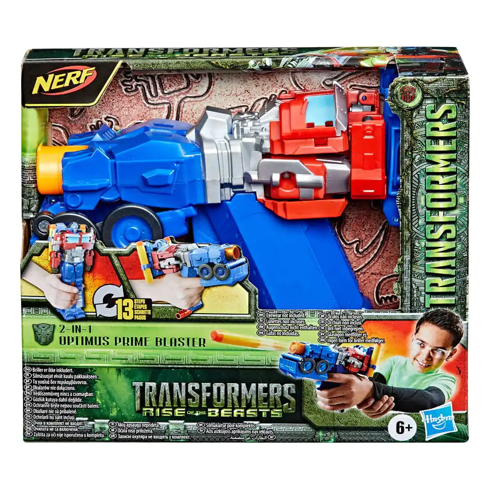 Transformers: Rise of the Beasts NERF 2-v-1 Blaster / Akčná figúrka Optimus Prime 25 cm produktová fotografia