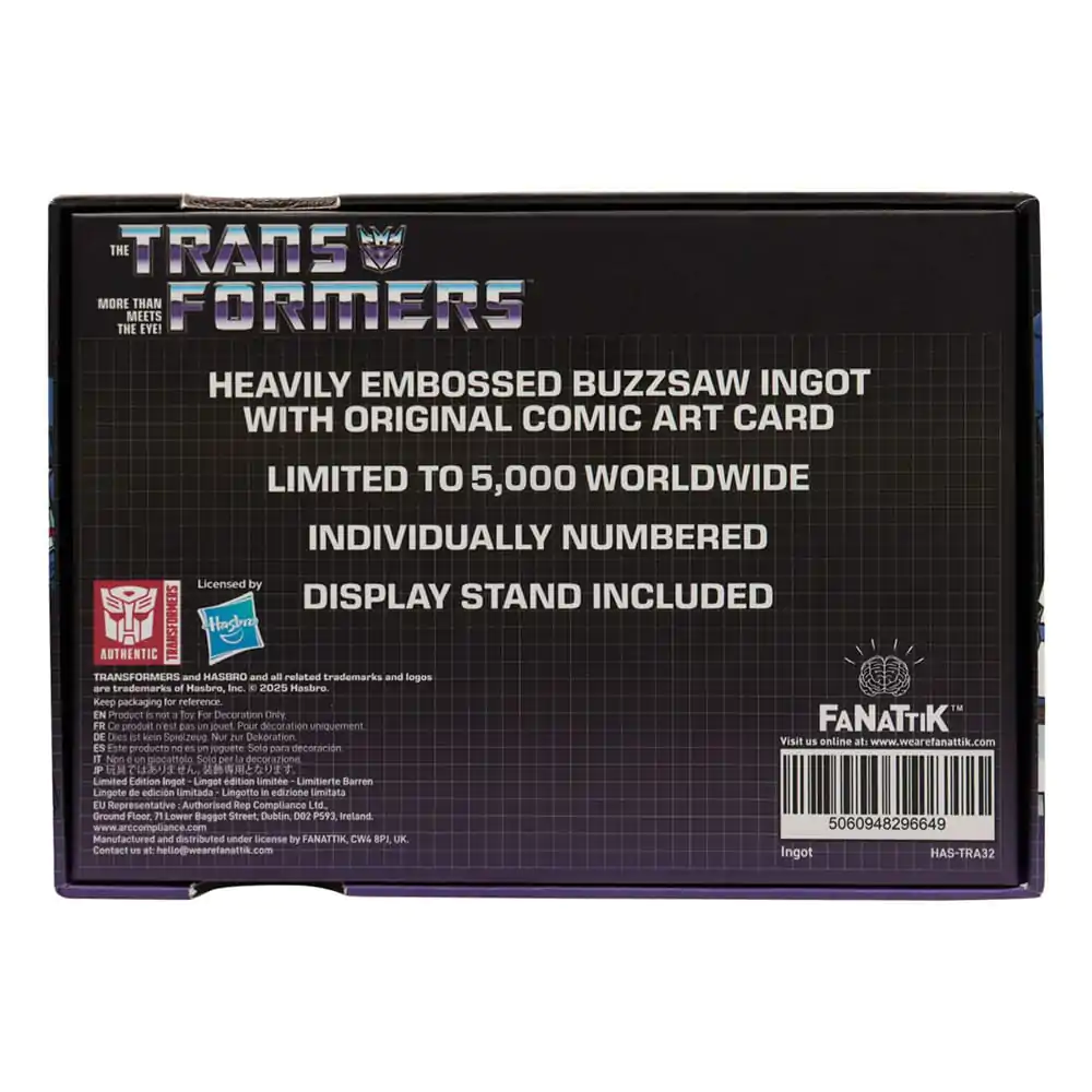 Transformers replika Soundwave kazeta limitovaná edícia produktová fotografia