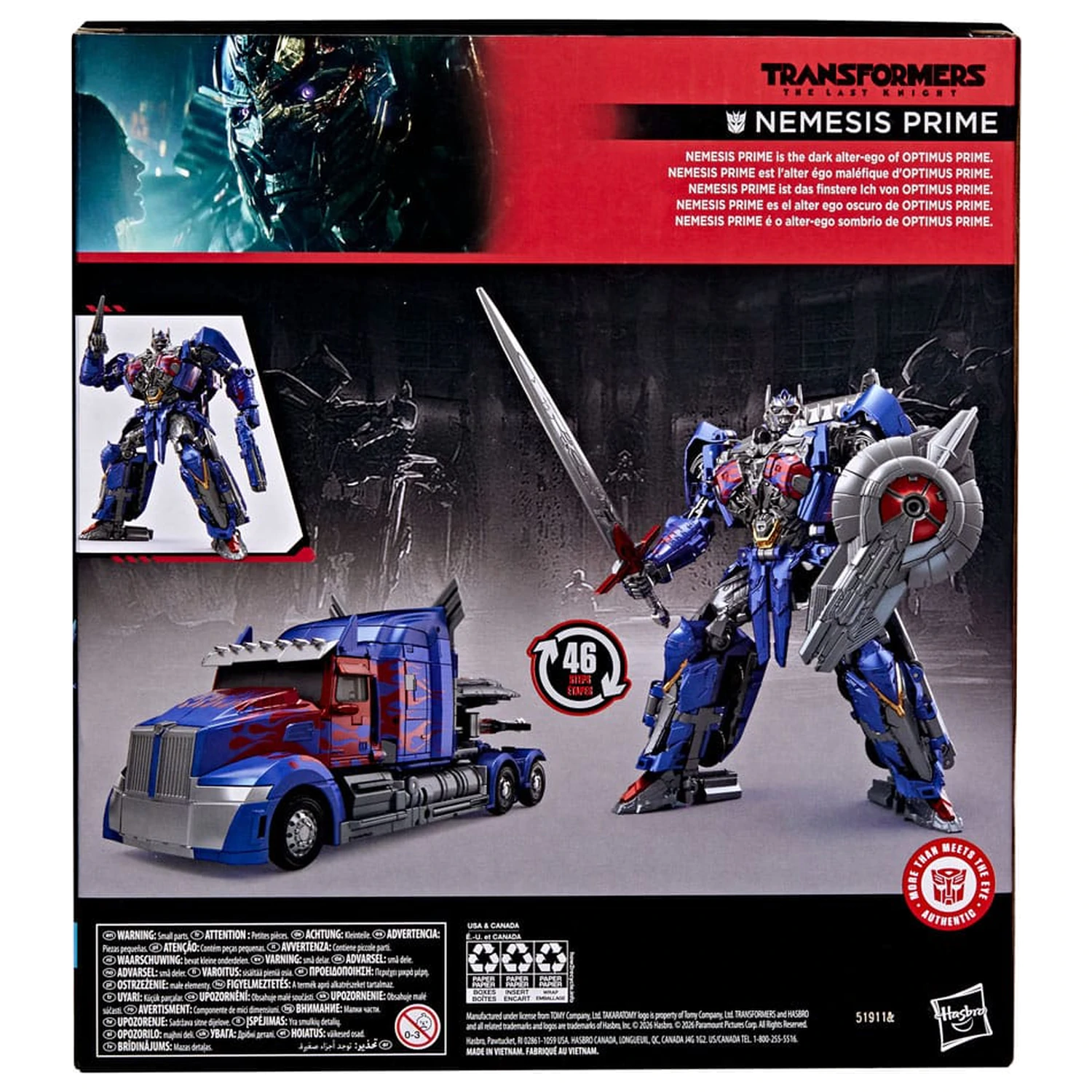 Transformers: The Last Knight Studio Series Leader Class Akčná figúrka Nemesis Prime 22 cm produktová fotografia