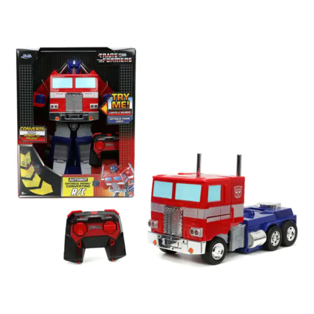 Transformers infračervené diaľkovo ovládané transformujúce sa RC vozidlo Optimus Prime 34 cm produktová fotografia