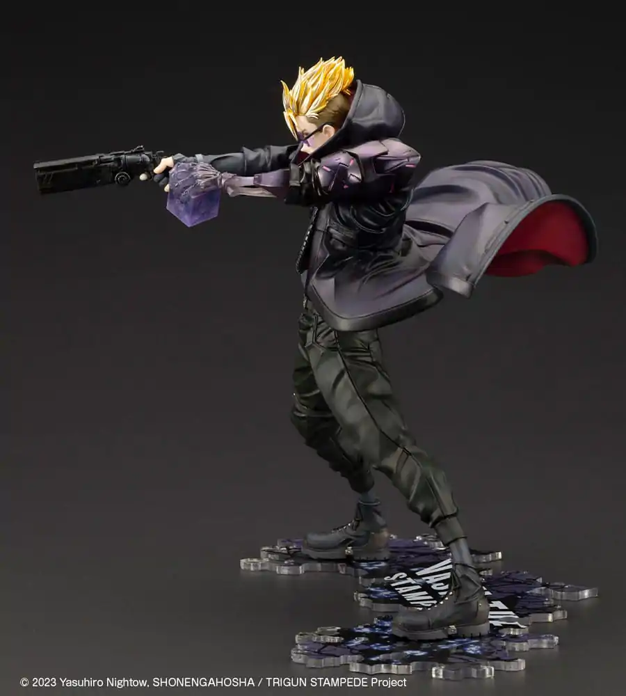 Trigun Stampede ARTFXJ Socha 1/8 Vash the Stampede The Gunman in Black Ver. 22 cm produktová fotografia