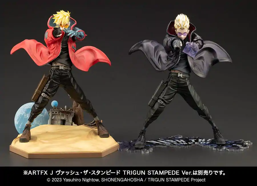 Trigun Stampede ARTFXJ Socha 1/8 Vash the Stampede The Gunman in Black Ver. 22 cm produktová fotografia