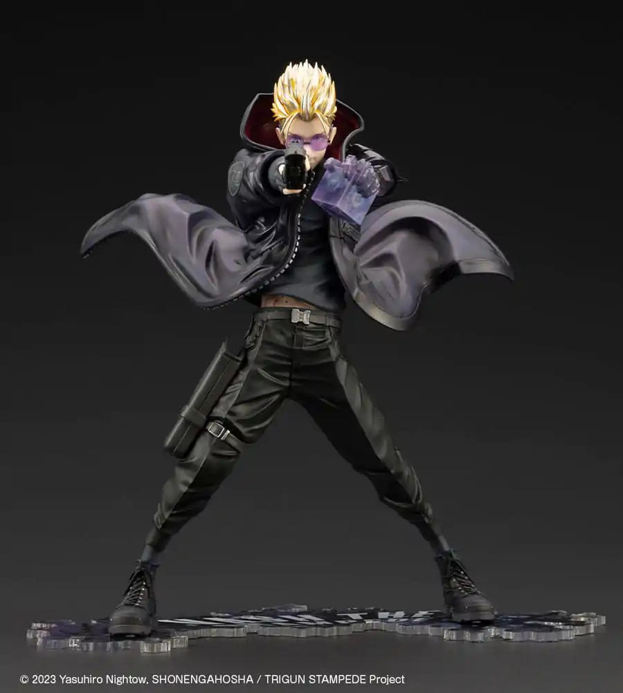 Trigun Stampede ARTFXJ Socha 1/8 Vash the Stampede The Gunman in Black Ver. 22 cm produktová fotografia