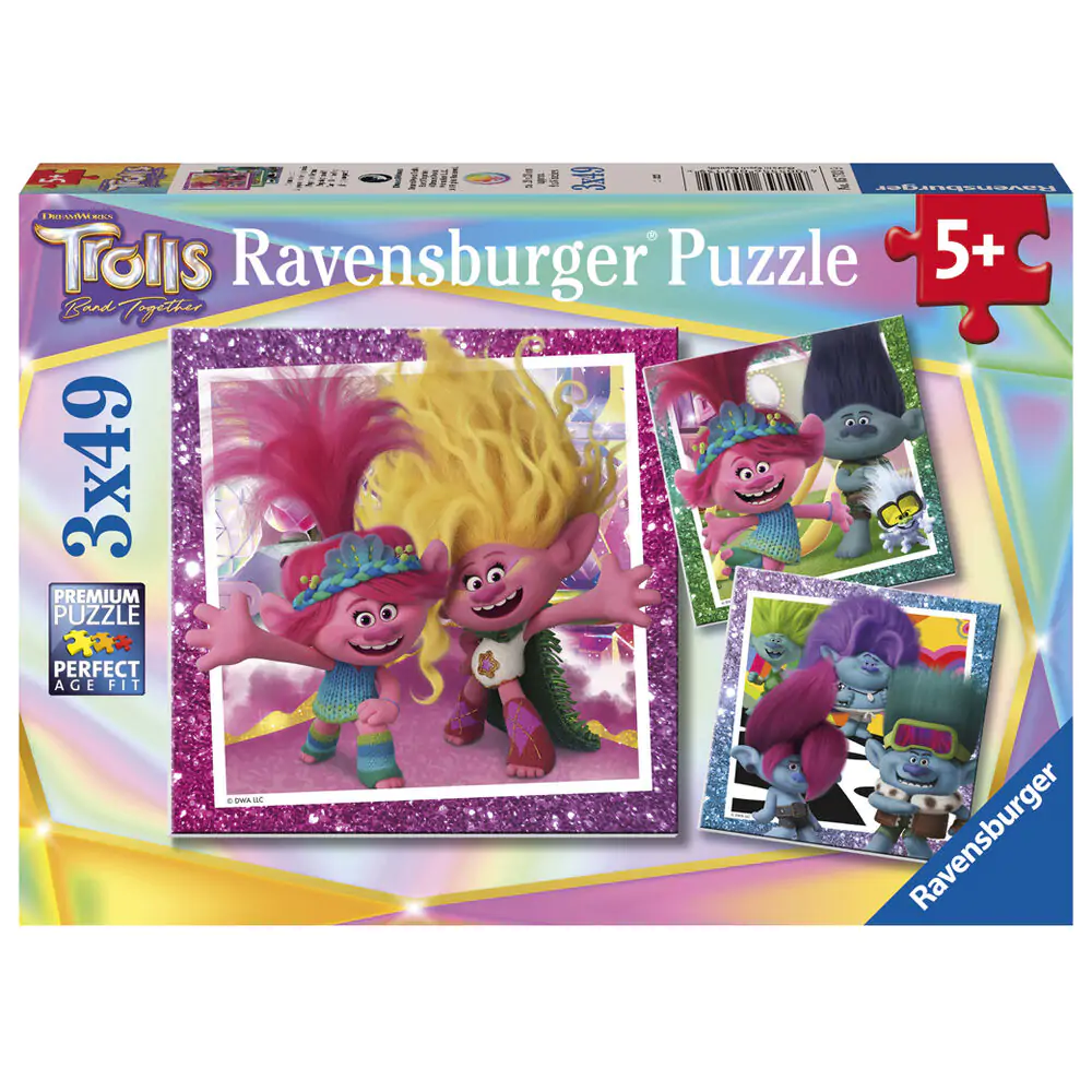 Trolls 3 puzzle 3x49 dielikov produktová fotografia