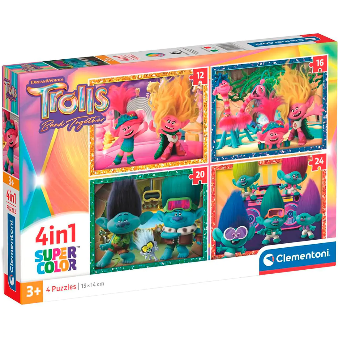 Trolls 3 puzzle 4 12-16-20-24 dielikov produktová fotografia