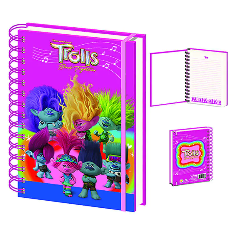 Trolls A5 lentikulárny zápisník produktová fotografia