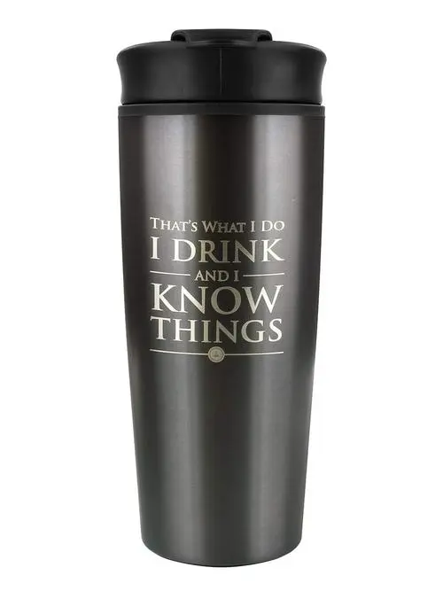 Game of Thrones I Drink And I Know Things cestovný hrnček produktová fotografia