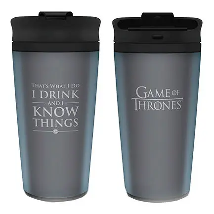 Game of Thrones I Drink And I Know Things cestovný hrnček produktová fotografia