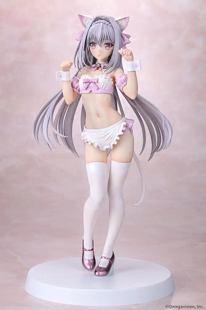 Tsuki ni Yorisou Otome no Sahou PVC Statue 1/6 Luna Sakurakouji Cat Maid Sakura Color Ver. 26 cm termékfotó