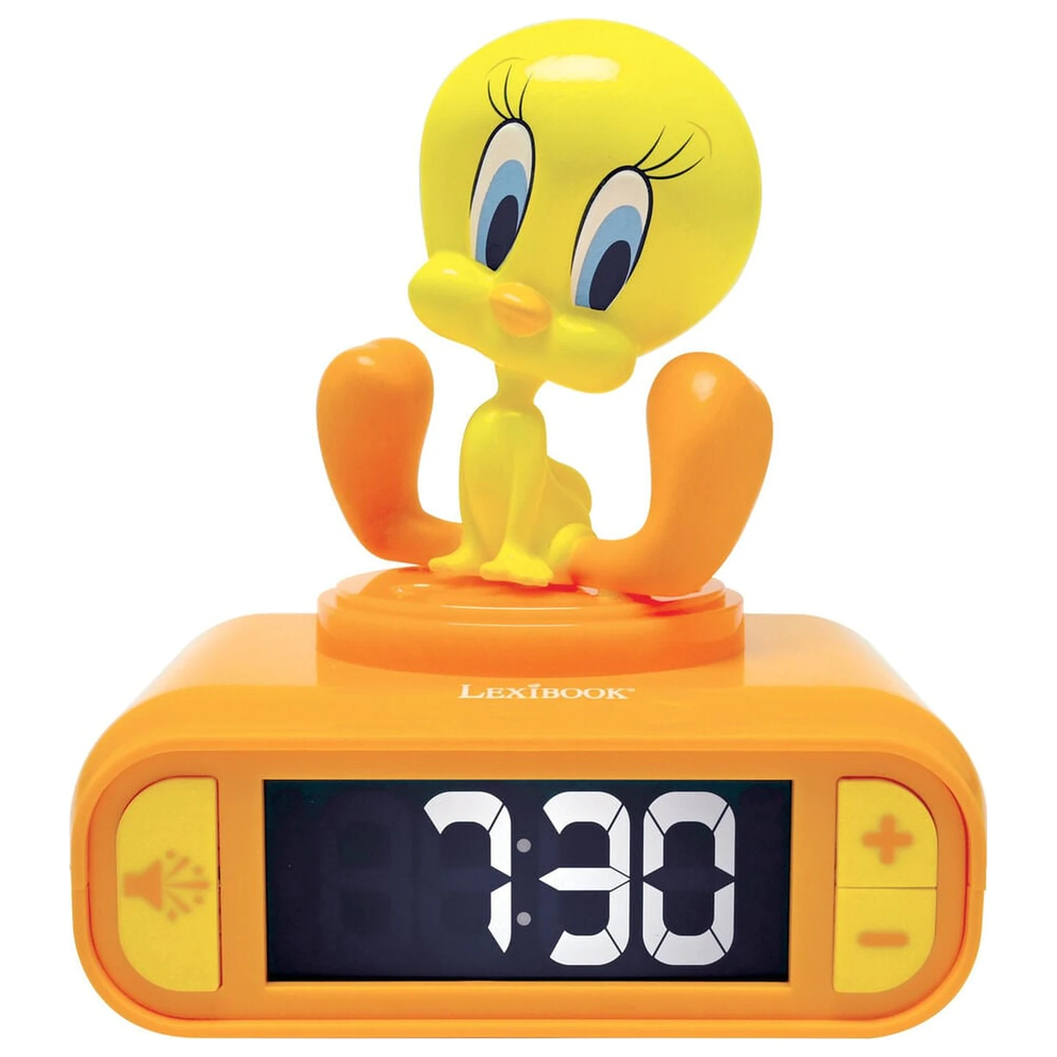 Tweety budík s nočným svetlom produktová fotografia