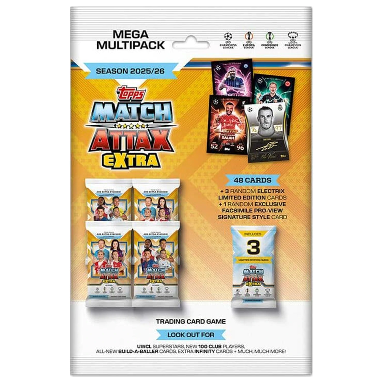 UEFA Champions League Match Attax Extra zberateľské karty 2025/26 Mega Multipack produktová fotografia