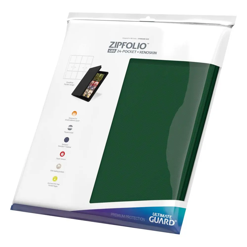 Ultimate Guard Zipfolio 480 - 24-vreckové XenoSkin (Quadrow) - Green termékfotó