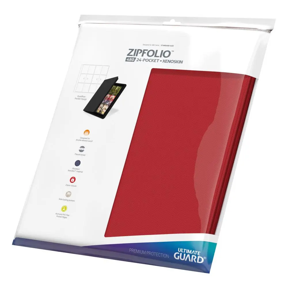 Ultimate Guard Zipfolio 480 - 24-vrecka XenoSkin (Quadrow) - Red termékfotó