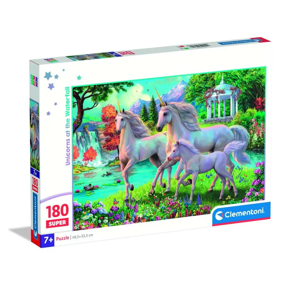 Unicorns at the Waterfall super puzzle 180 dielikov produktová fotografia