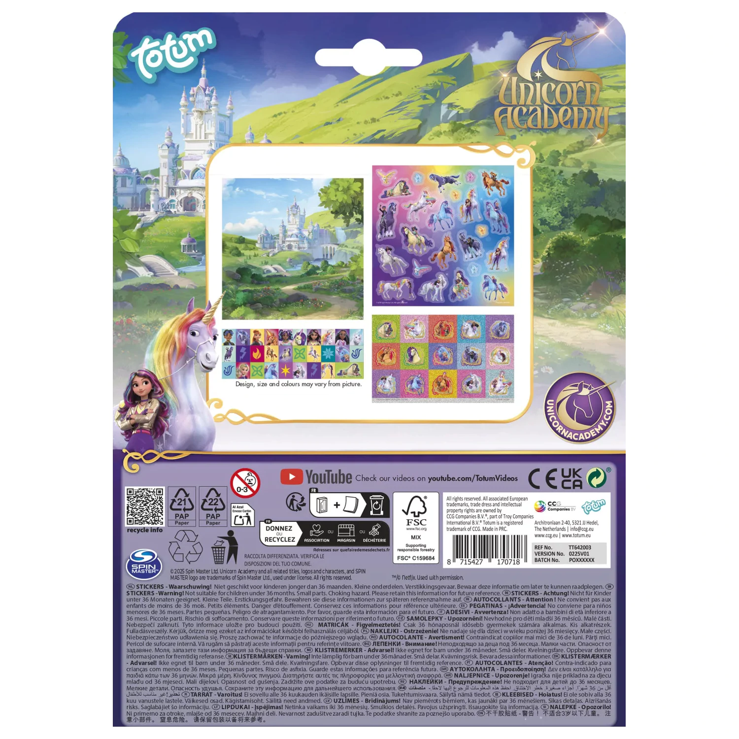 Unicorn Academy Friends sada nálepiek produktová fotografia