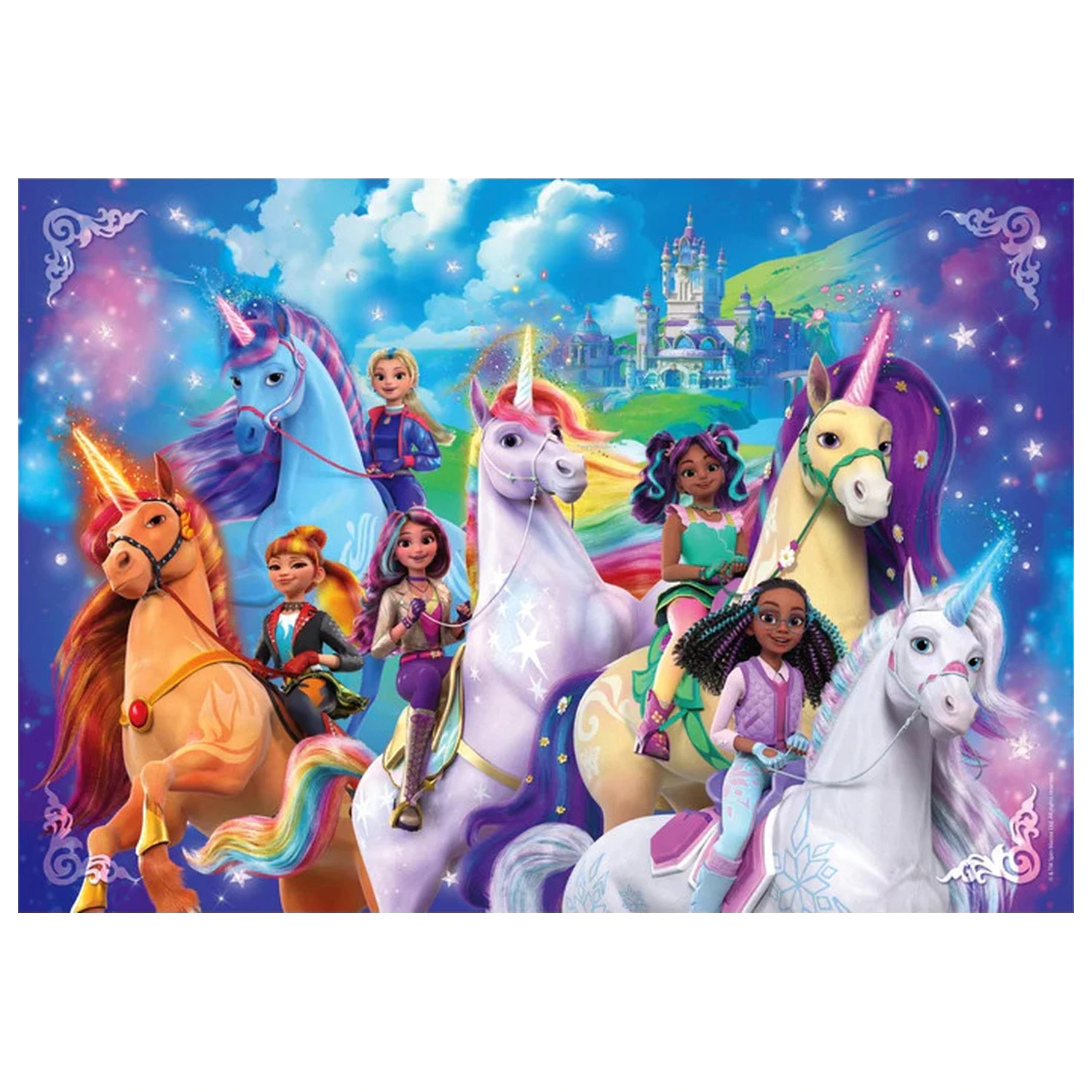 Unicorn Academy Rainbow Valley 180-dielne puzzle produktová fotografia