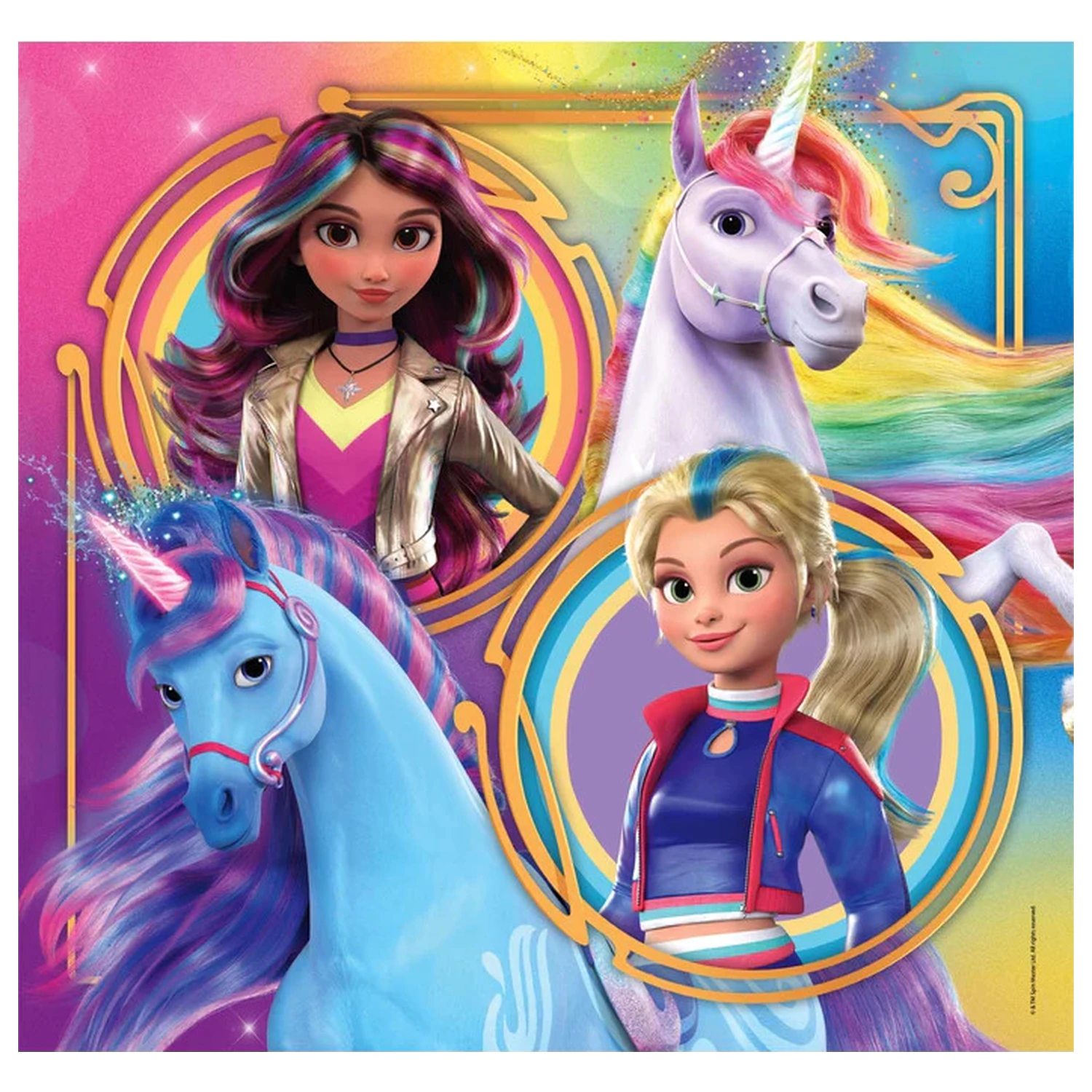 Unicorn Academy Riders 3x48-dielne puzzle produktová fotografia