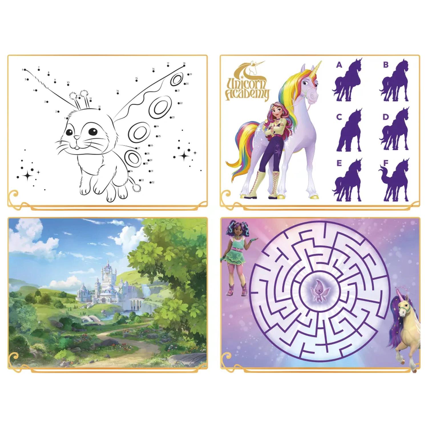 Unicorn Academy Super súprava nálepiek s hračkou produktová fotografia