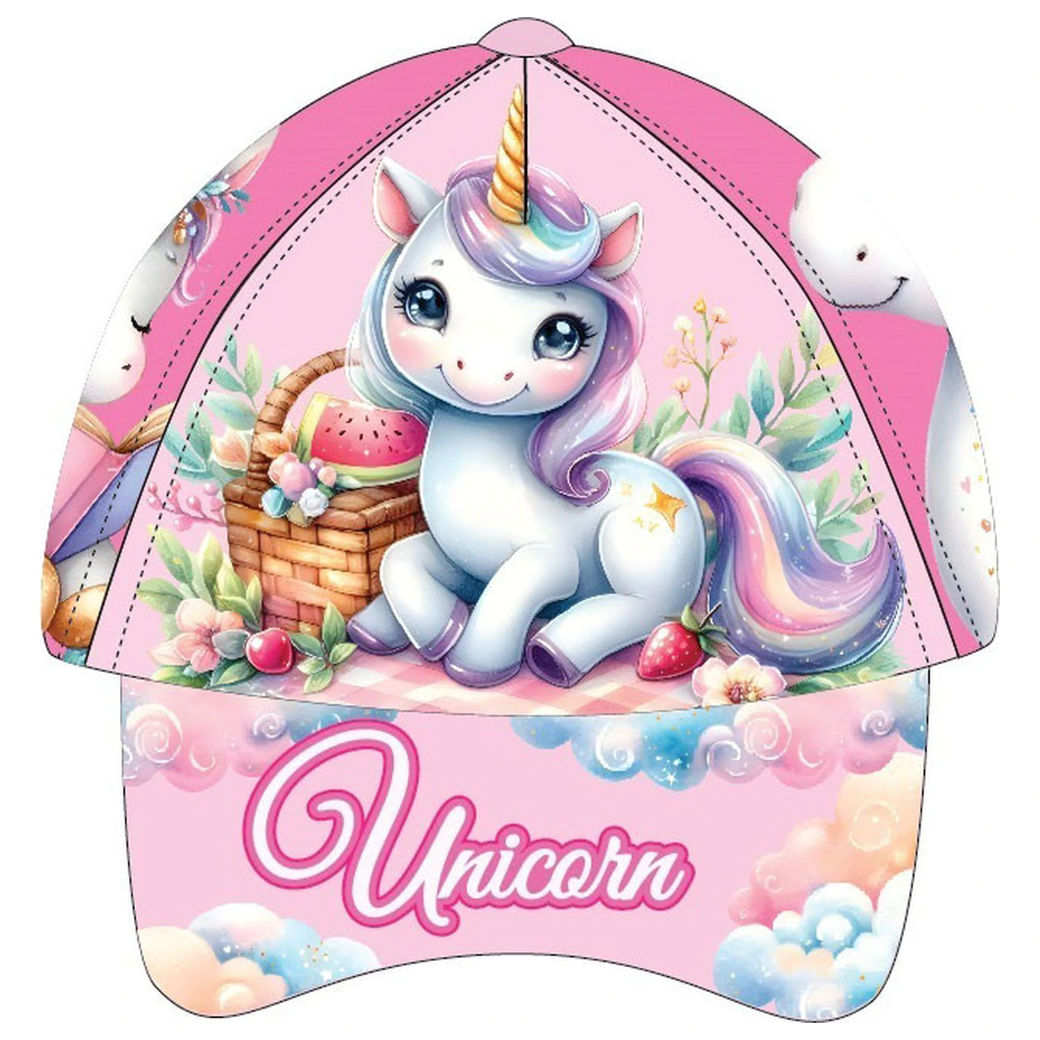 Unicorn Clouds detská baseballová čiapka 53 cm produktová fotografia