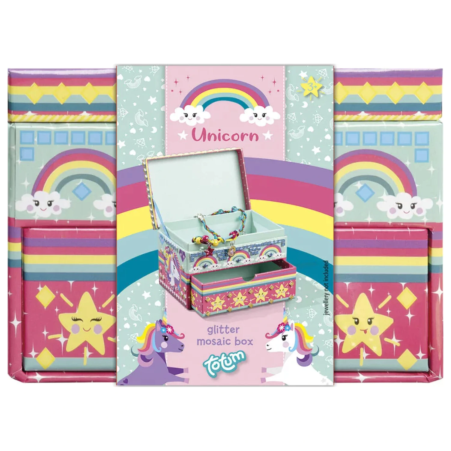 Unicorn Farebná mozaiková šperkovnica produktová fotografia