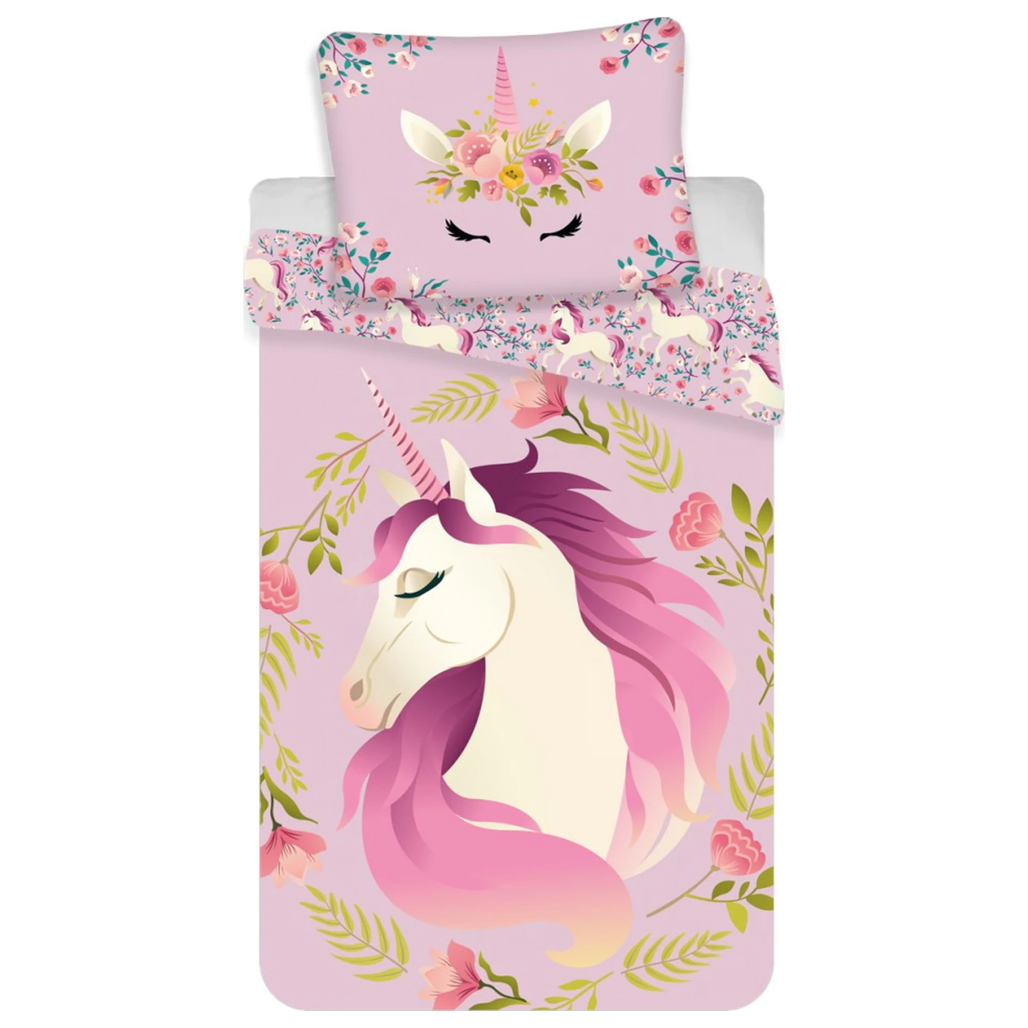 Unicorn Flowers obliečka na paplón produktová fotografia