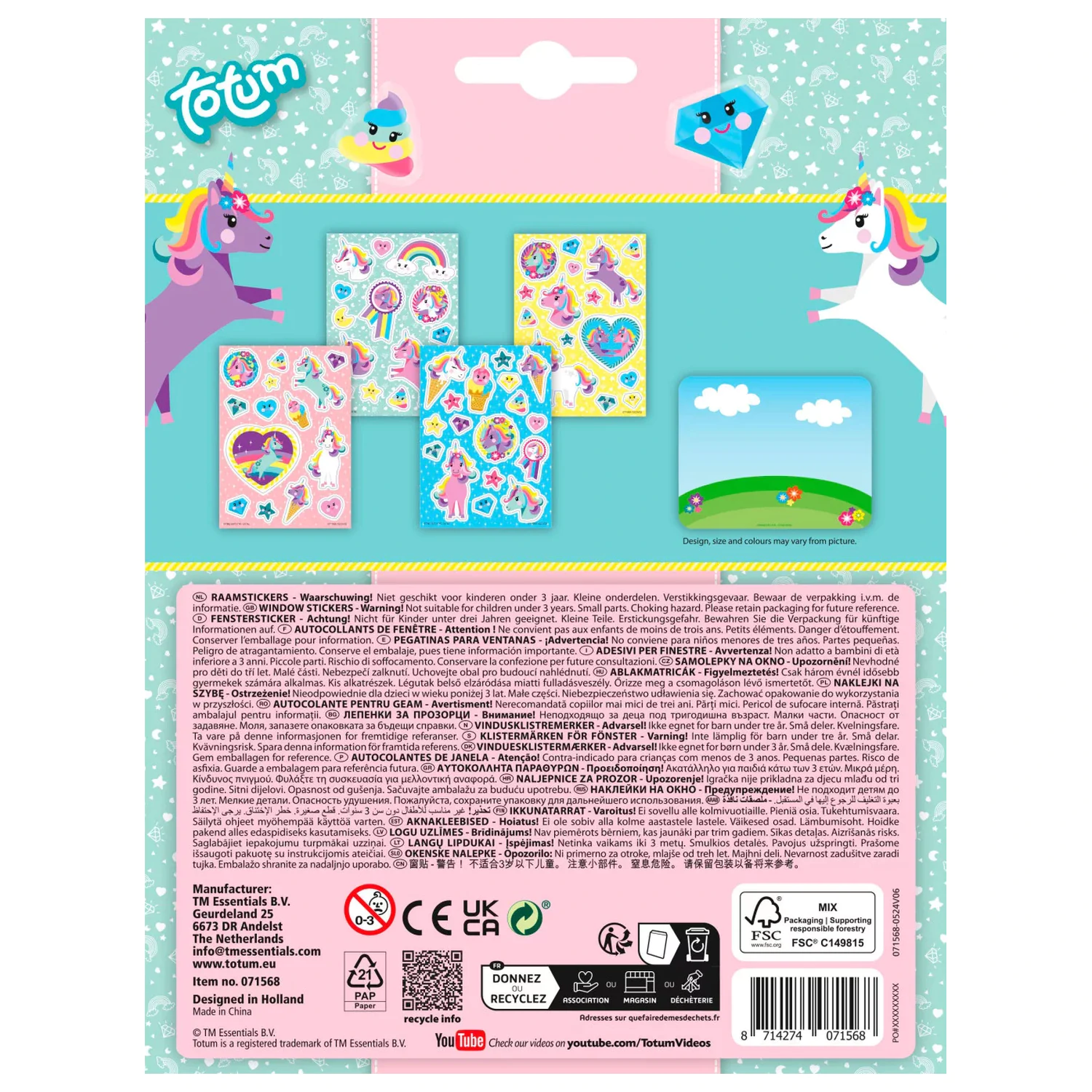 Sada okenných nálepiek Unicorn Happy produktová fotografia