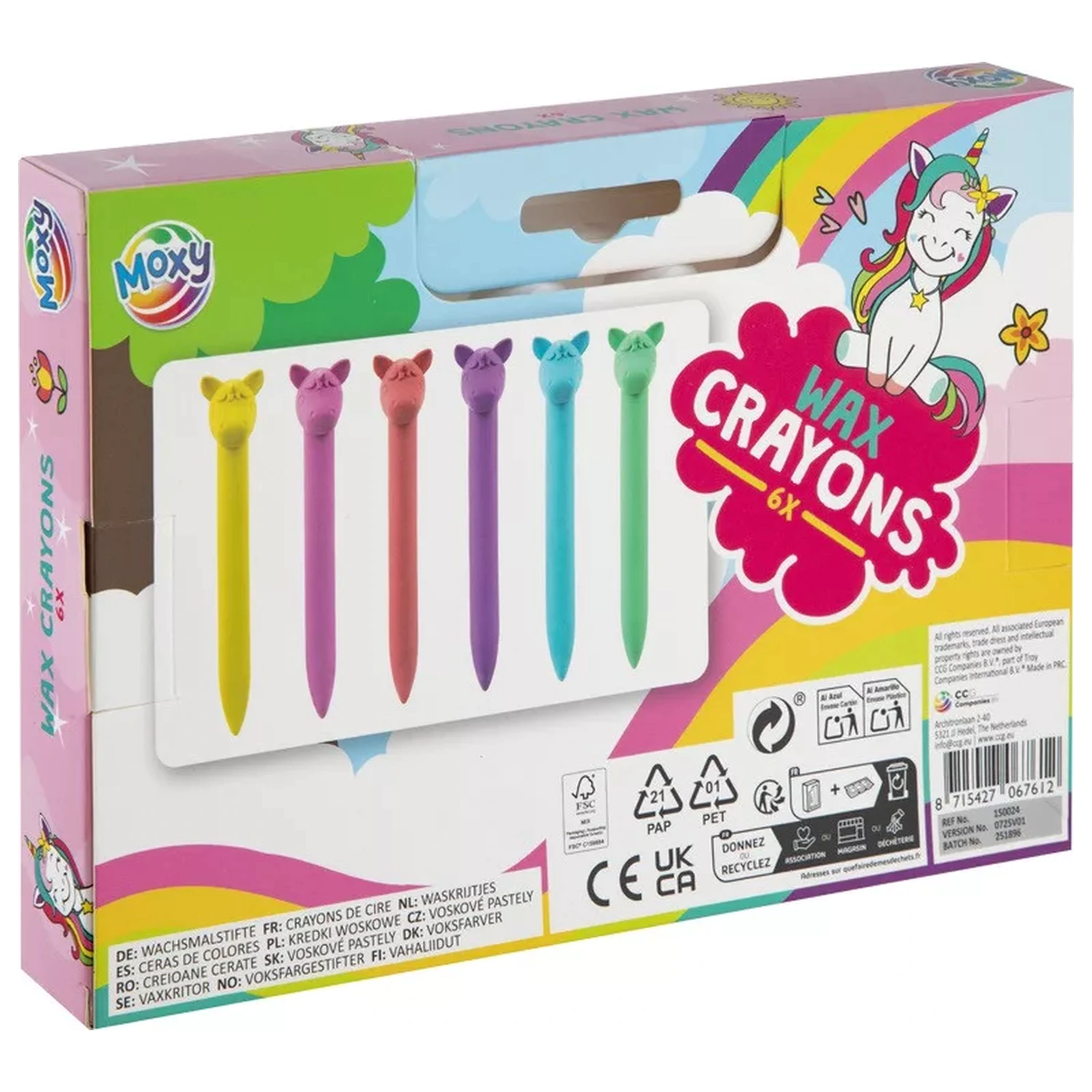 Unicorn Happy Shape pastelka, 6 kusov produktová fotografia
