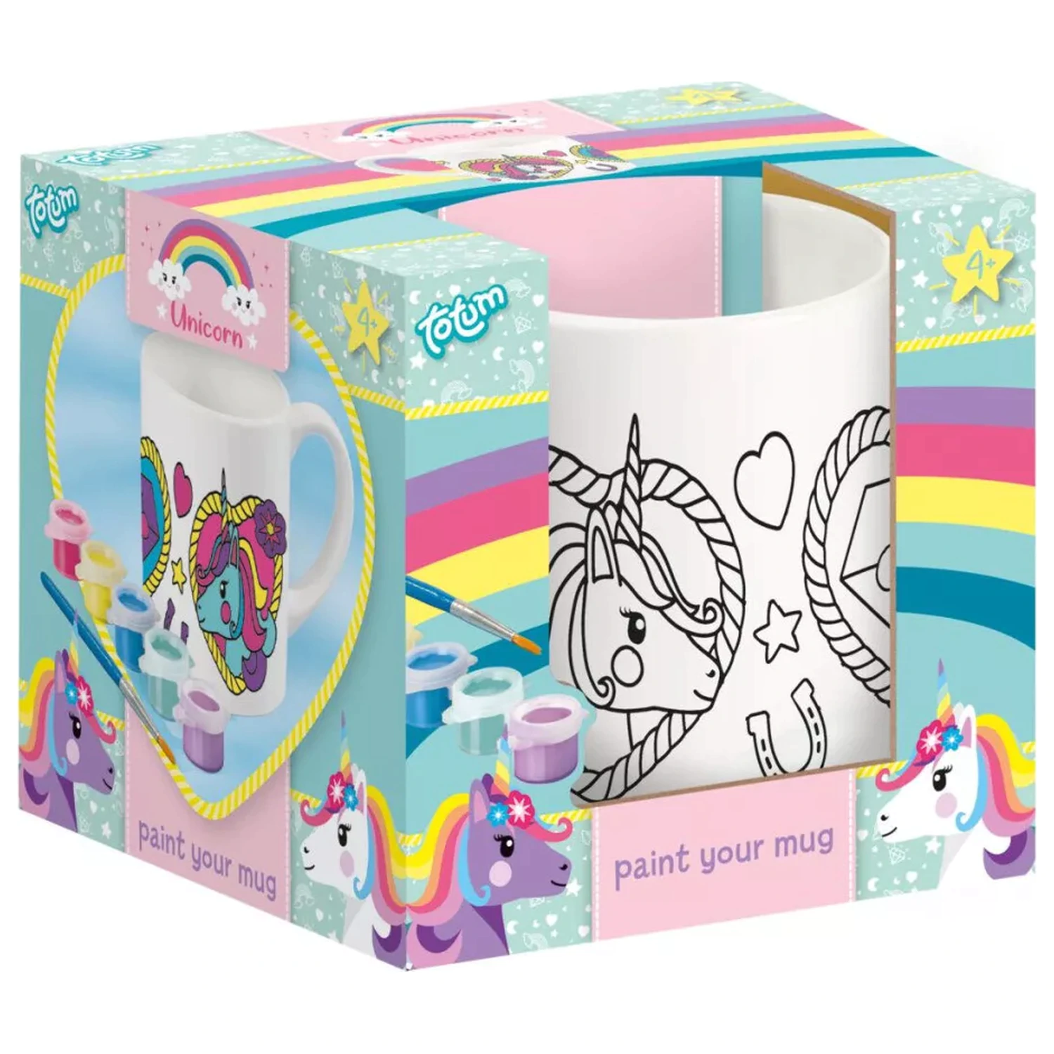 Unicorn Heart maľovateľný porcelánový hrnček 235 ml produktová fotografia