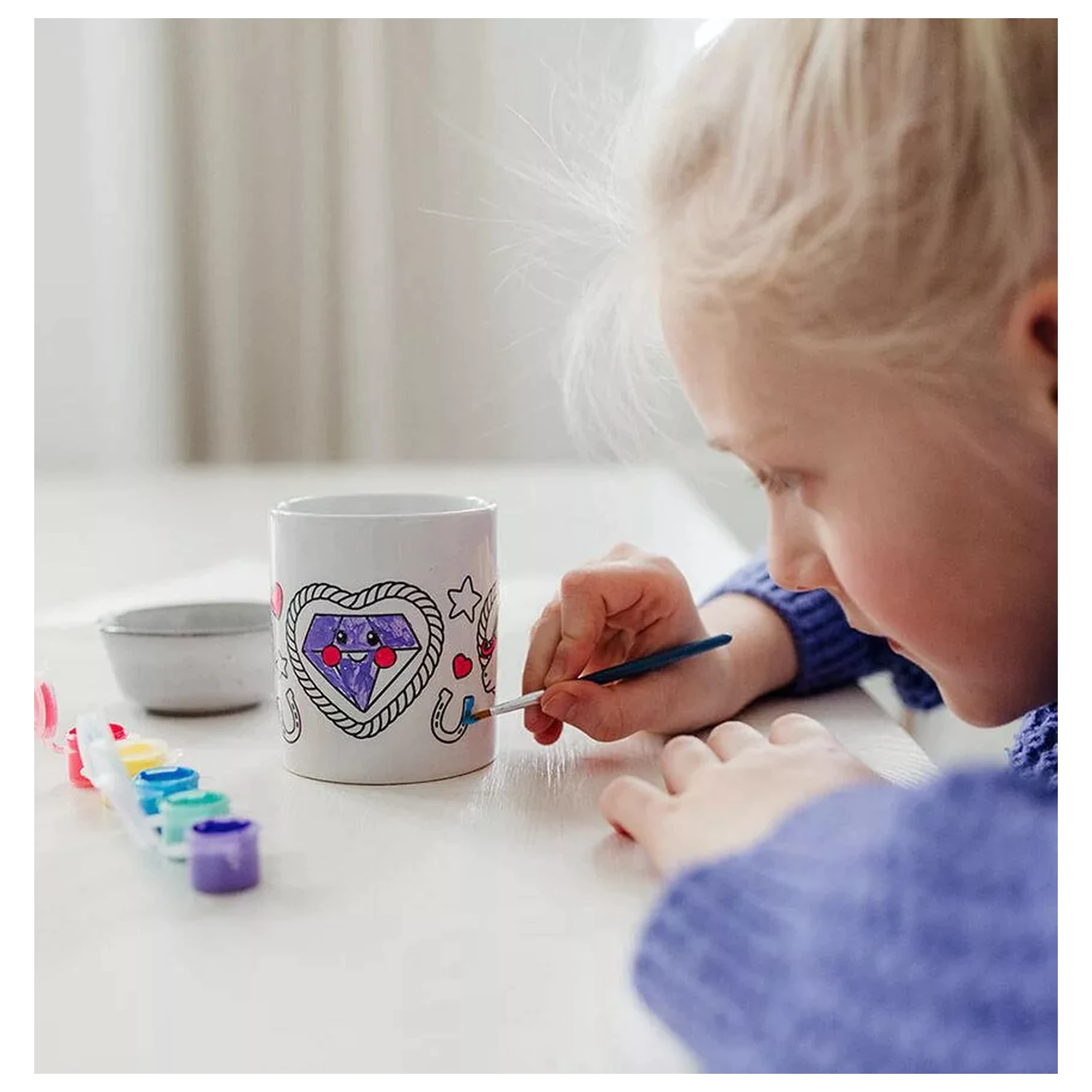 Unicorn Heart maľovateľný porcelánový hrnček 235 ml produktová fotografia