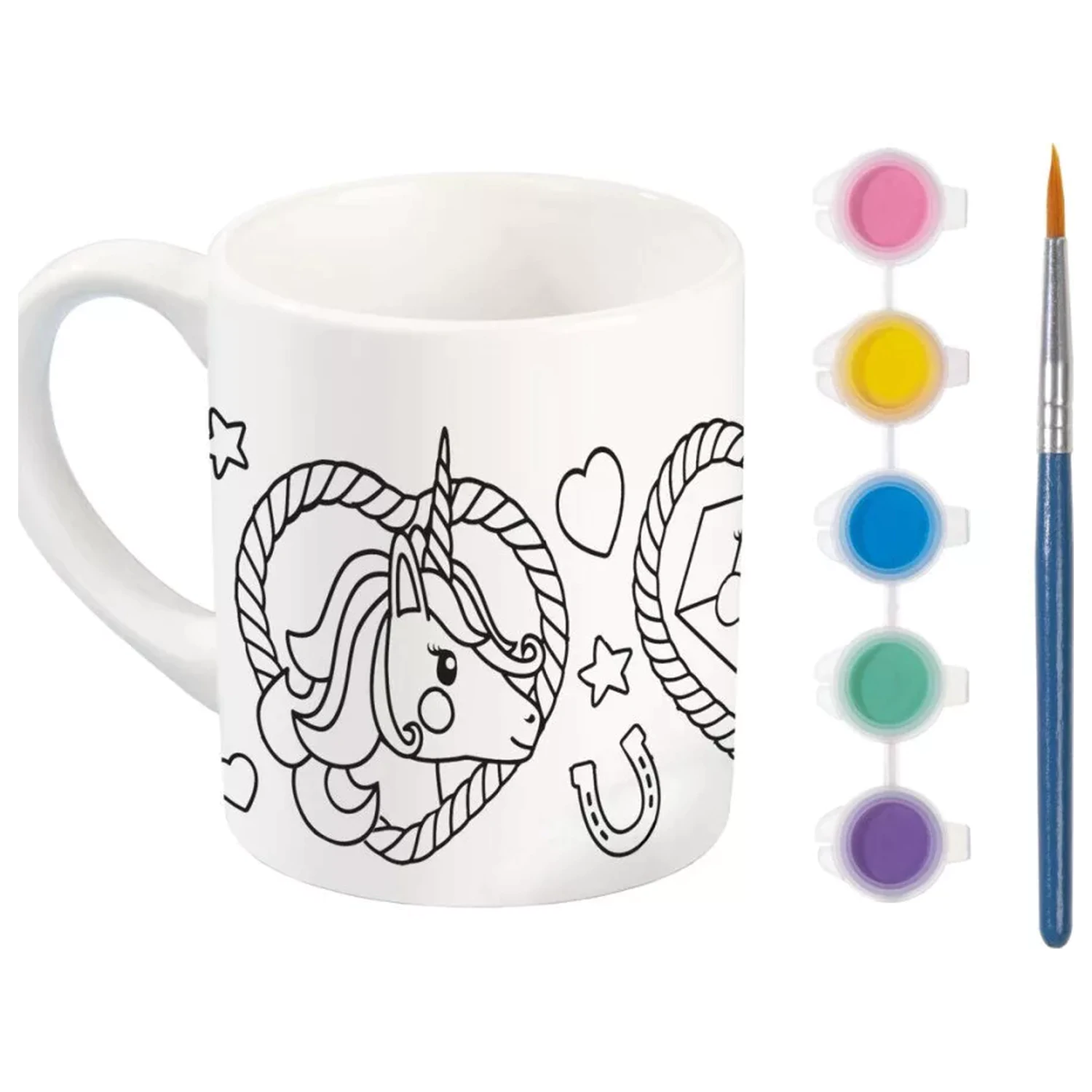 Unicorn Heart maľovateľný porcelánový hrnček 235 ml produktová fotografia