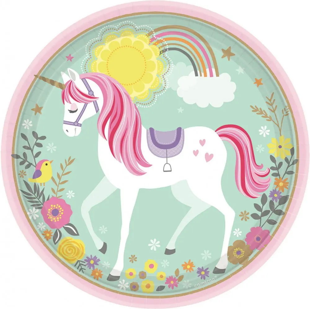 Unicorn papierové taniere 8-balenie 22.9 cm produktová fotografia