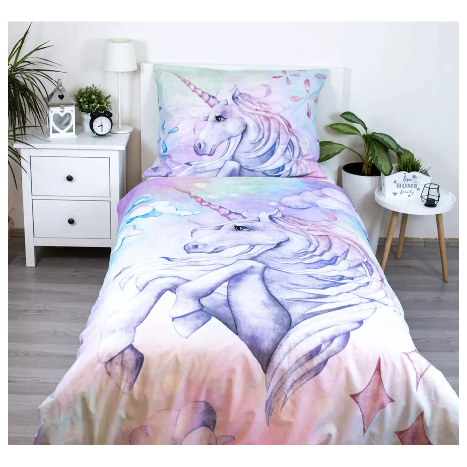Unicorn Pastel Rainbow obliečka na perinu produktová fotografia