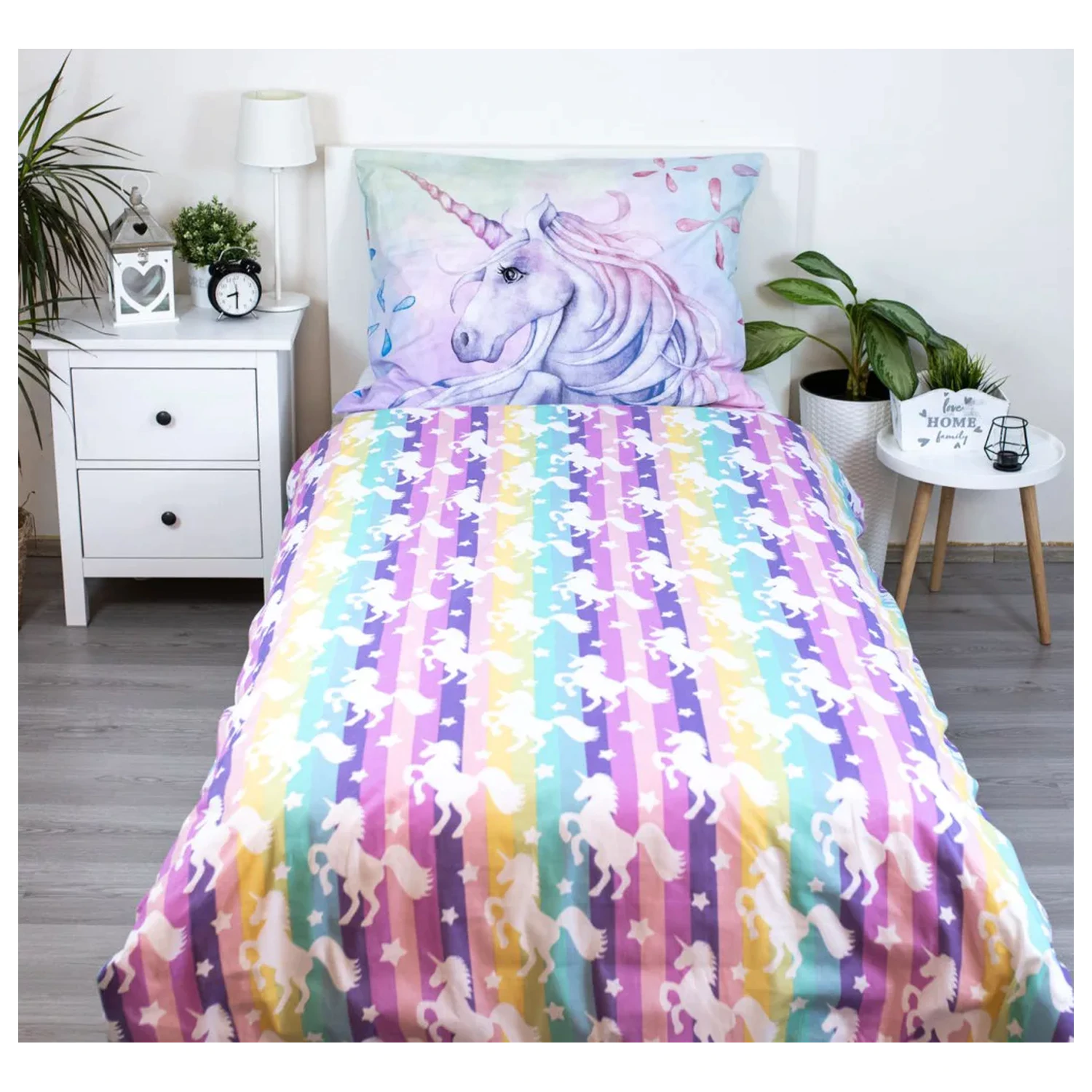 Unicorn Pastel Rainbow obliečka na perinu produktová fotografia