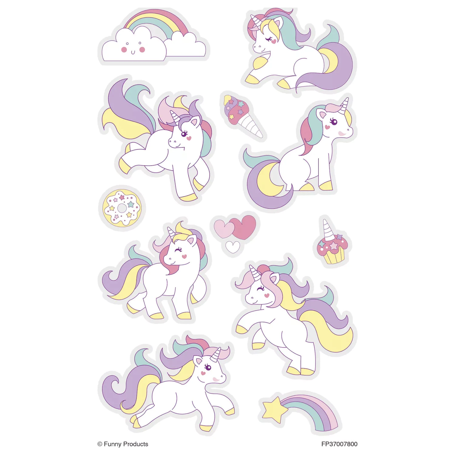 Unicorn Pastel tetovanie 12-kusové balenie produktová fotografia