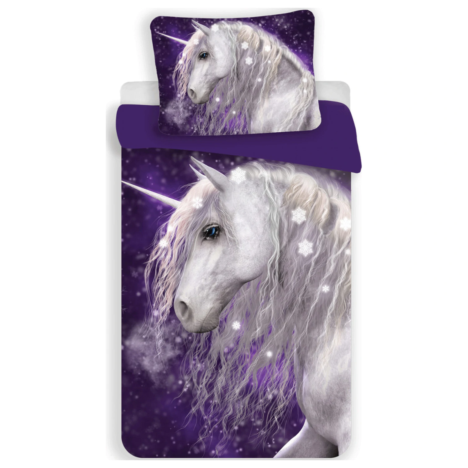 Unicorn Fialový obliečka na paplón produktová fotografia