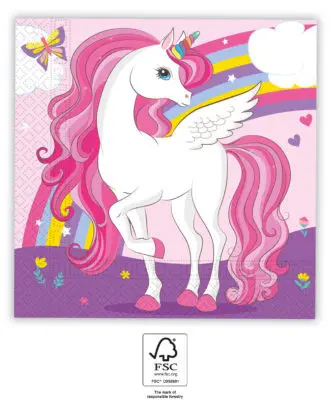 Unicorn obrúsky, balenie po 20 kusov, 33x33 cm, FSC produktová fotografia
