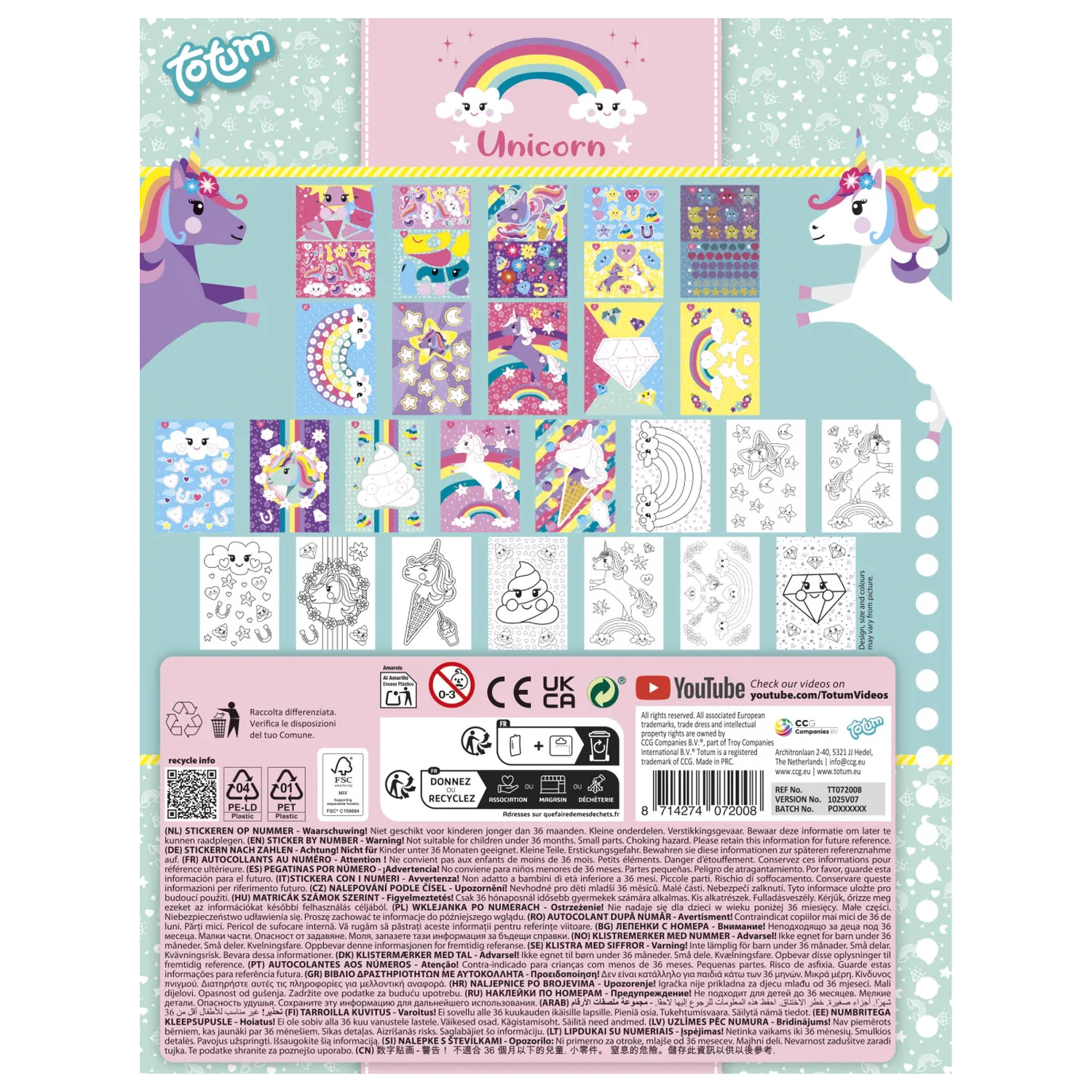 Unicorn Totem nálepka kreatívna súprava produktová fotografia