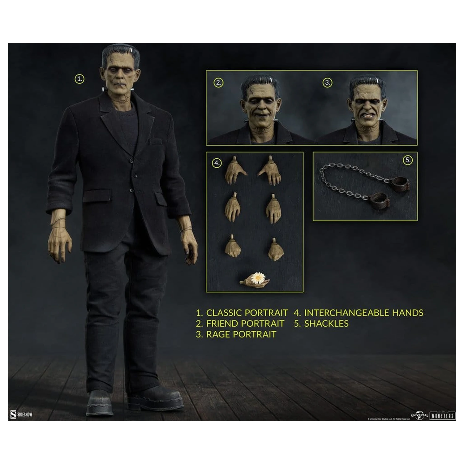 Universal Monsters akčná figúrka 1/6 Frankenstein (Deluxe Edition) 33 cm produktová fotografia