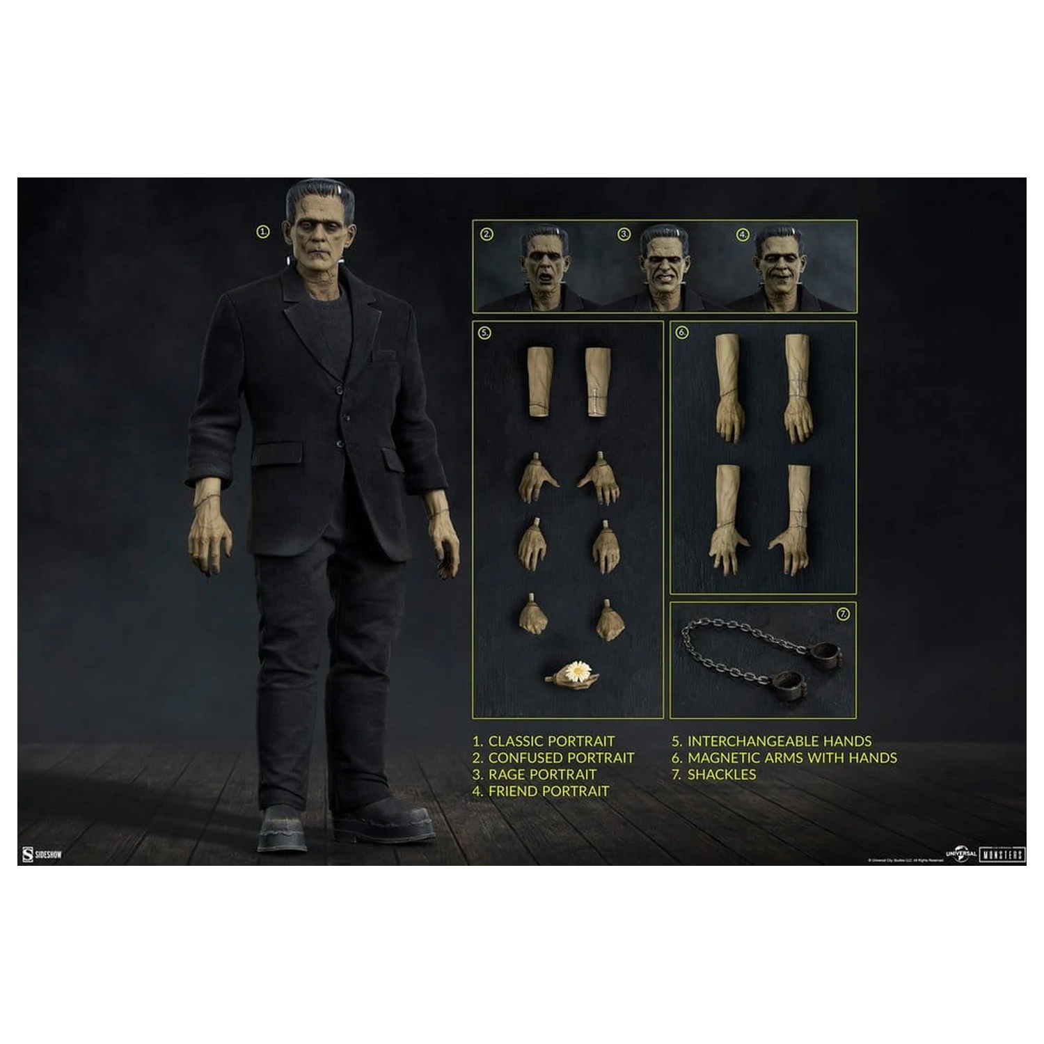 Universal Monsters Action Figure 1/6 Frankenstein (Deluxe Plus Edition) 33 cm produktová fotografia