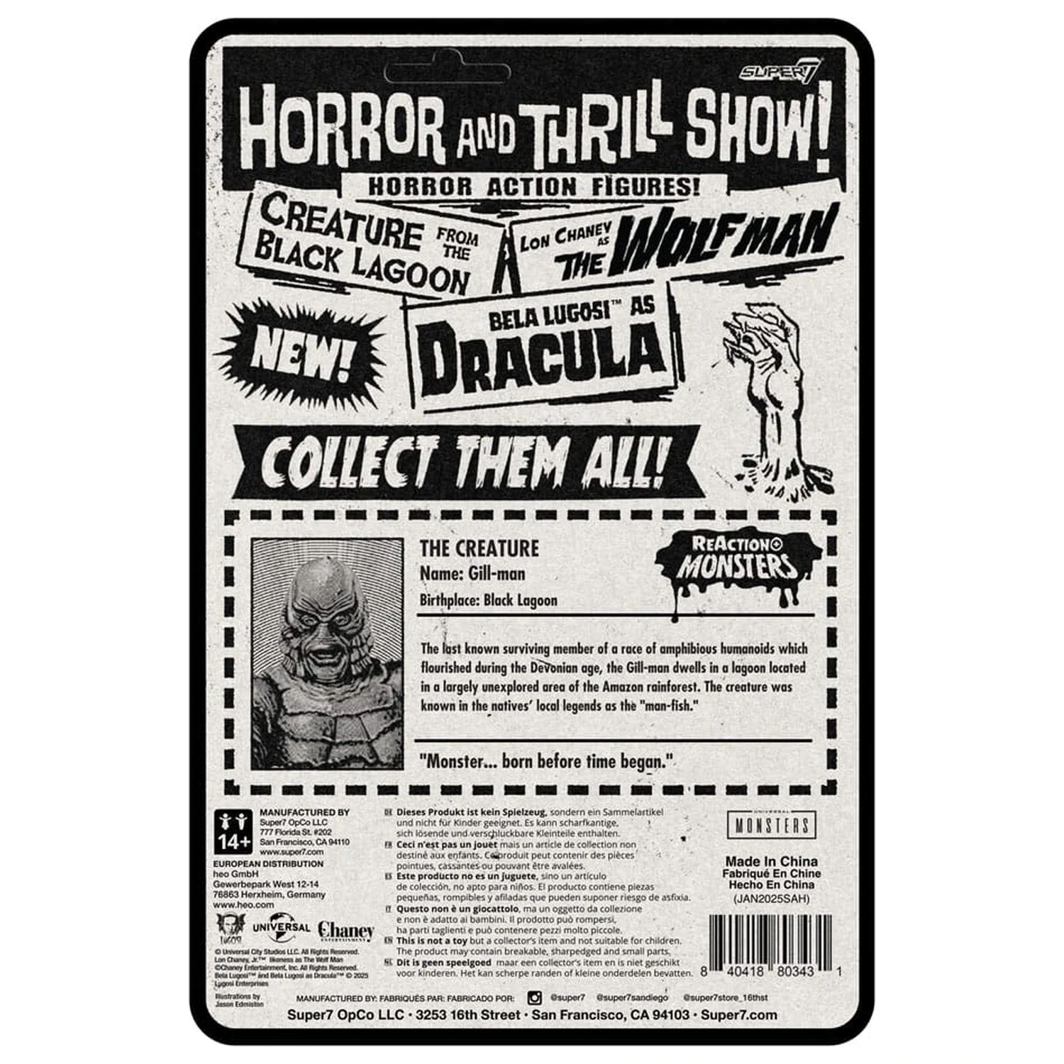 Universal Monsters ReAction+ akčná figúrka Vlna 1 Creature from the Black Lagoon 10 cm produktová fotografia