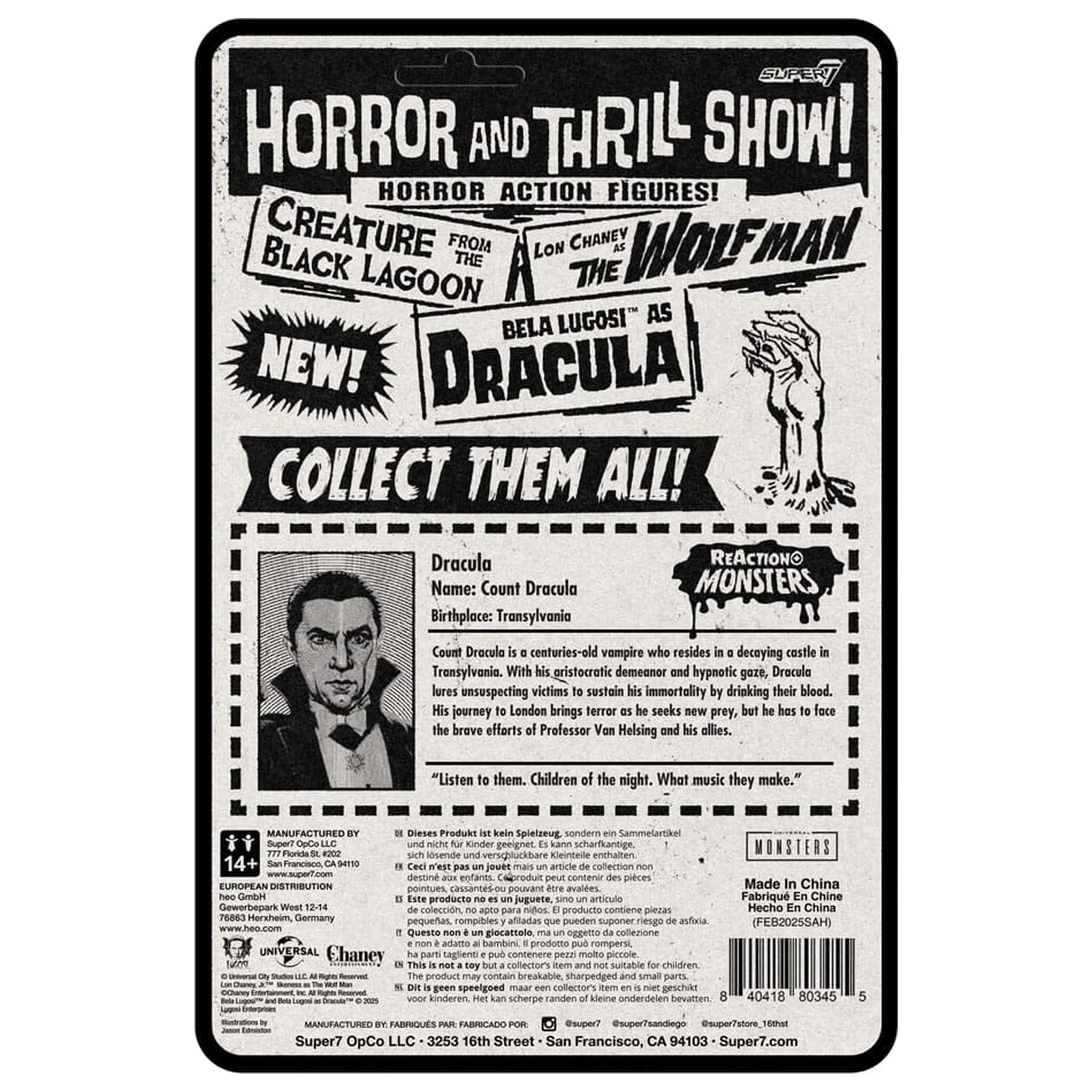 Universal Monsters ReAction+ akčná figúrka Wave 1 Dracula 10 cm produktová fotografia