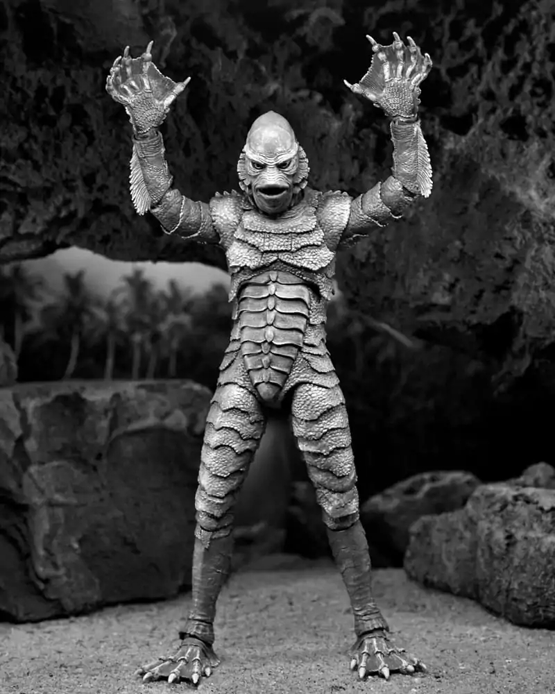 Univerzálne filmové príšery Akčná figúrka Ultimate Creature from the Black Lagoon (B&W) 18 cm termékfotó