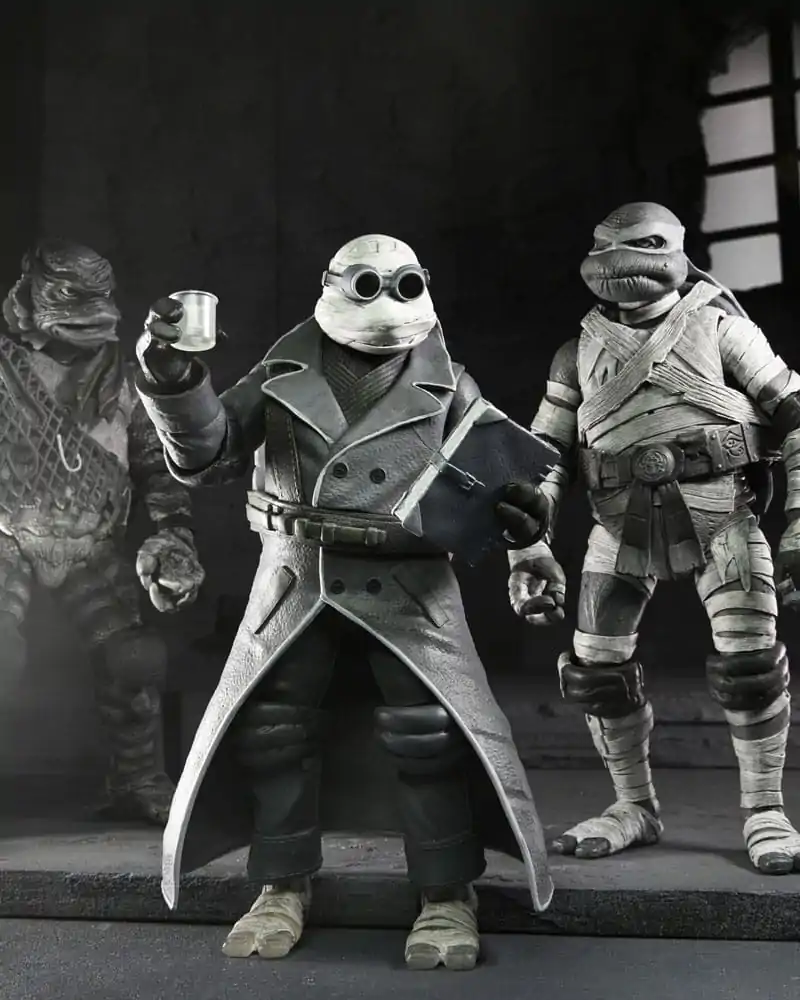 Universal Monsters x Teenage Mutant Ninja Turtles akčné figúrky 4 db Teknőcök fekete-fehér 18 cm termékfotó