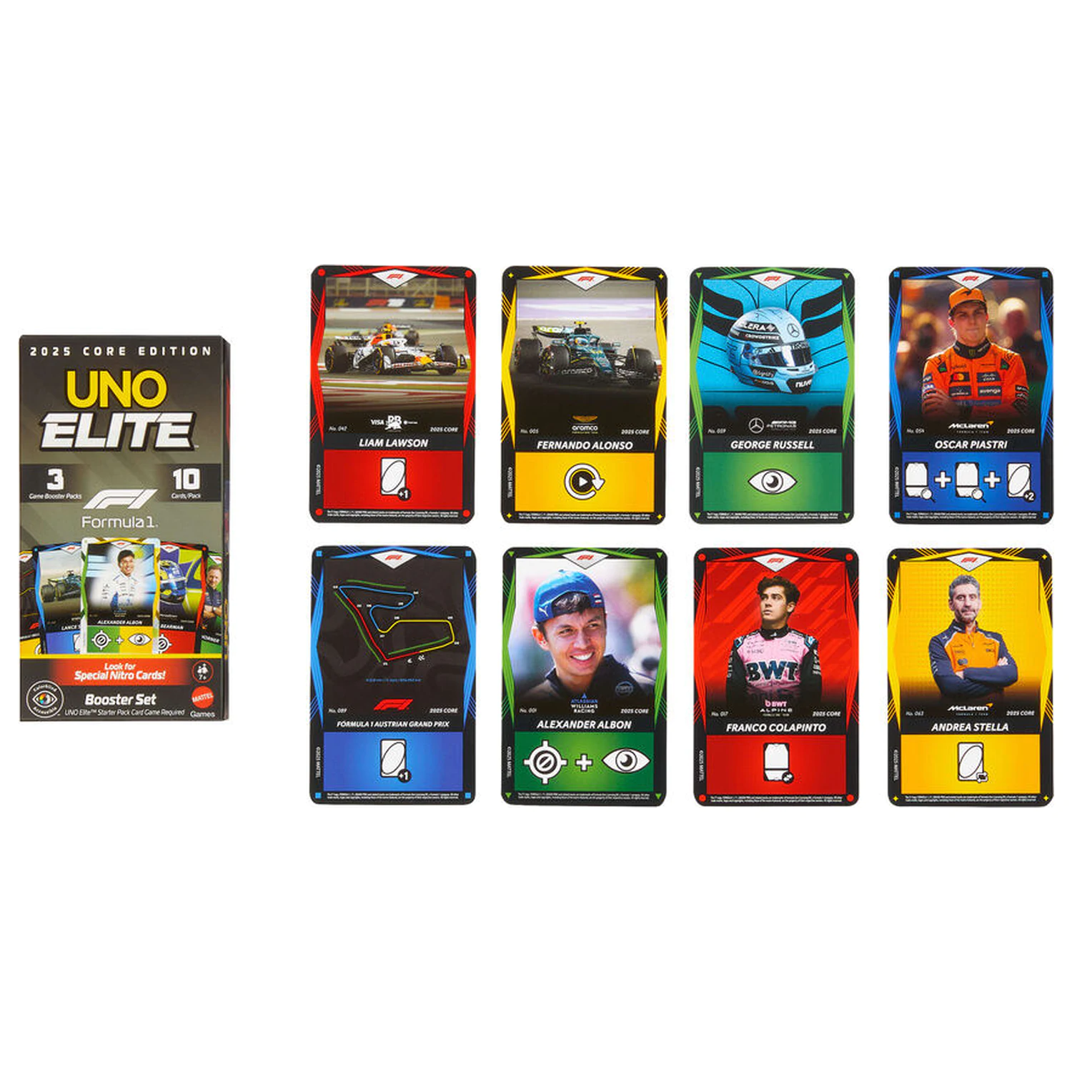 UNO Elite F1 Booster Pack kartová hra produktová fotografia