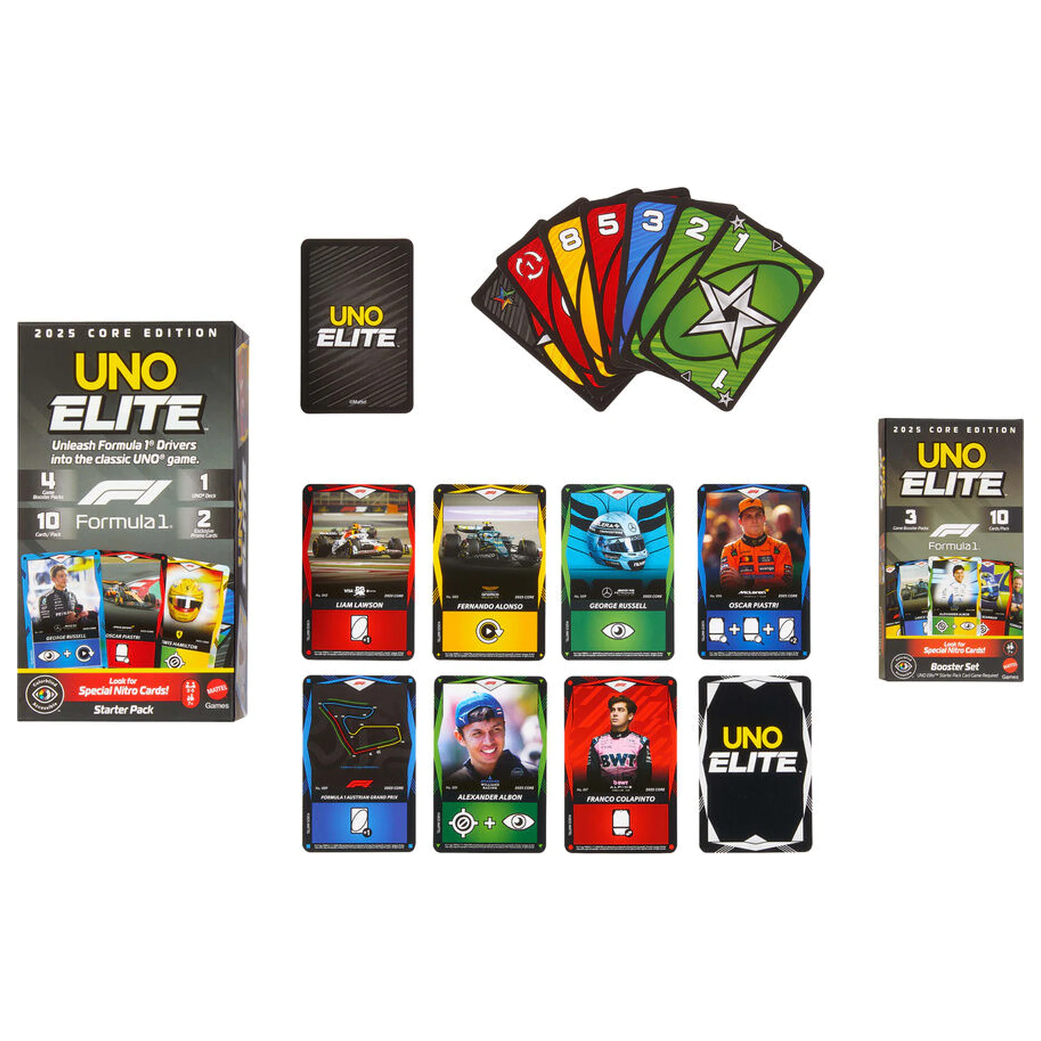 UNO Elite F1 Booster Pack kartová hra produktová fotografia