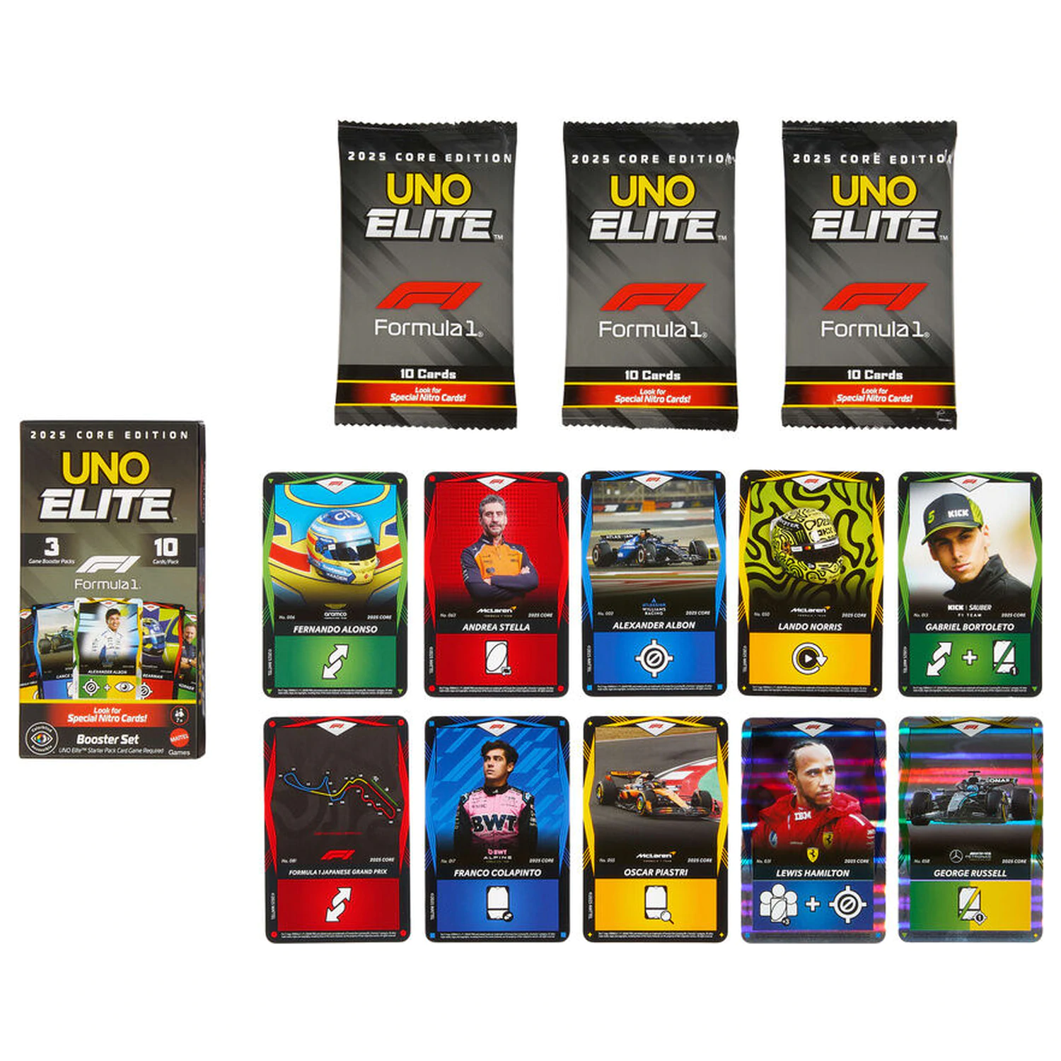UNO Elite F1 Booster Pack kartová hra produktová fotografia