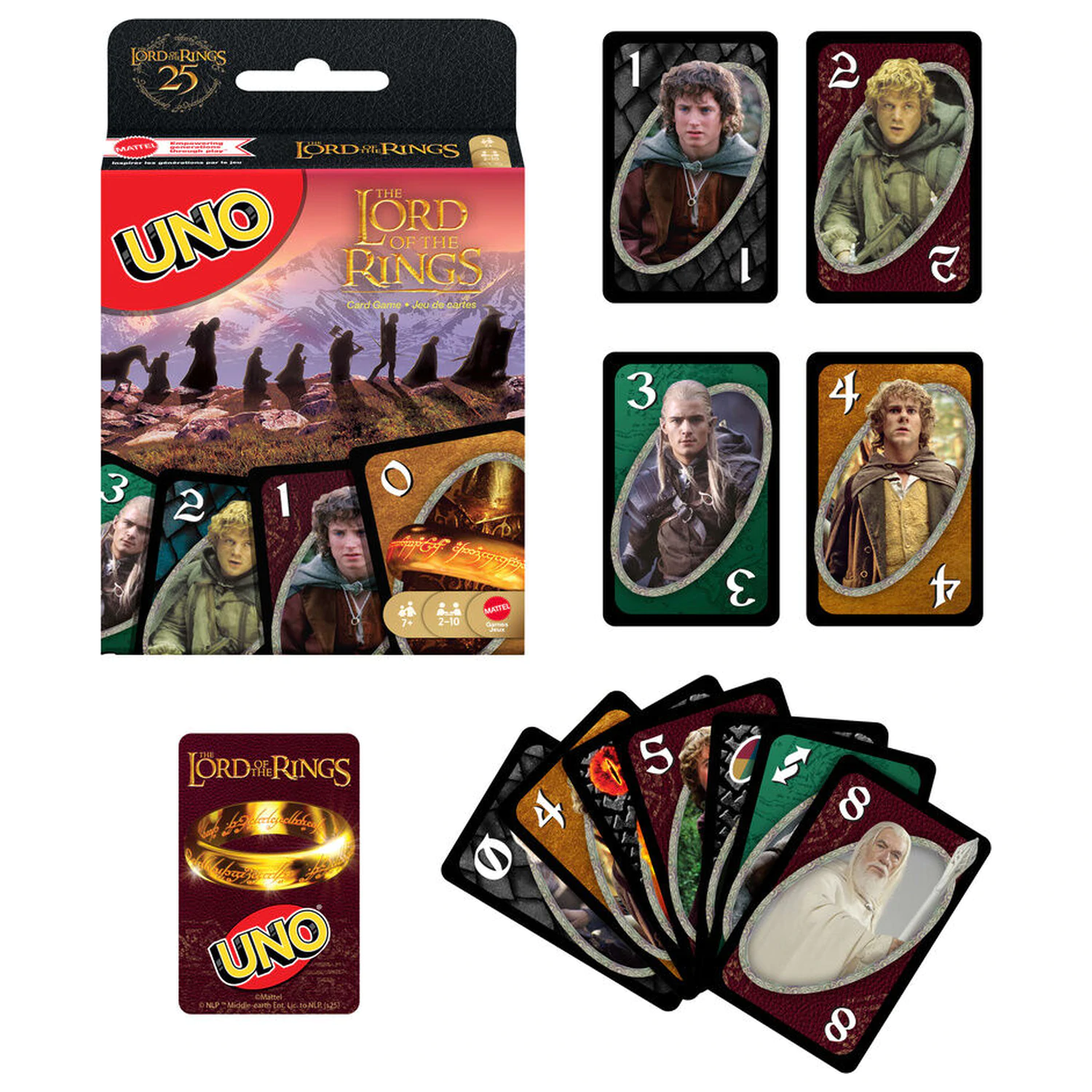 UNO Lord of the Rings kartová hra produktová fotografia