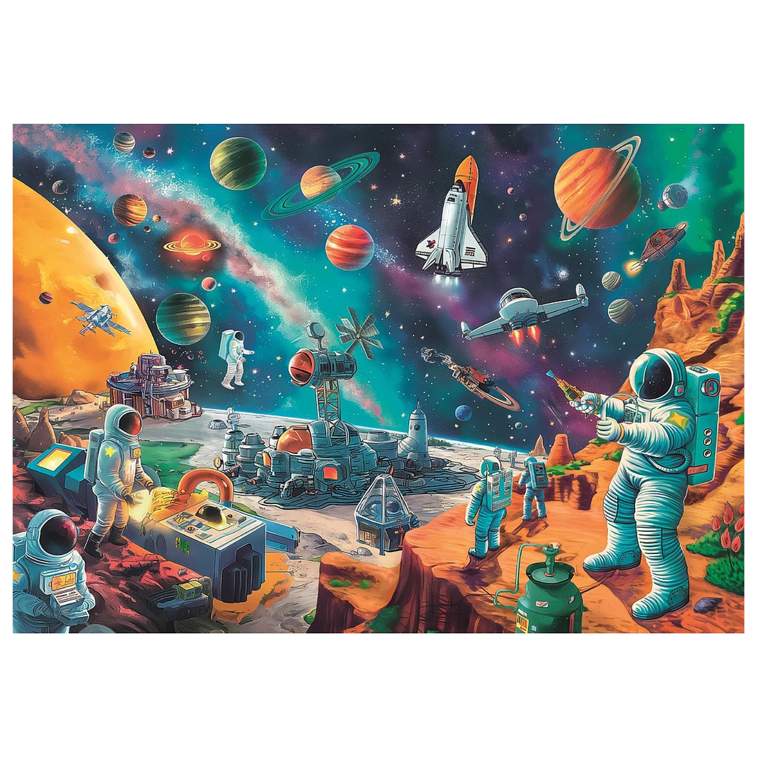 Space Cosmic Crew 104-dielne puzzle produktová fotografia