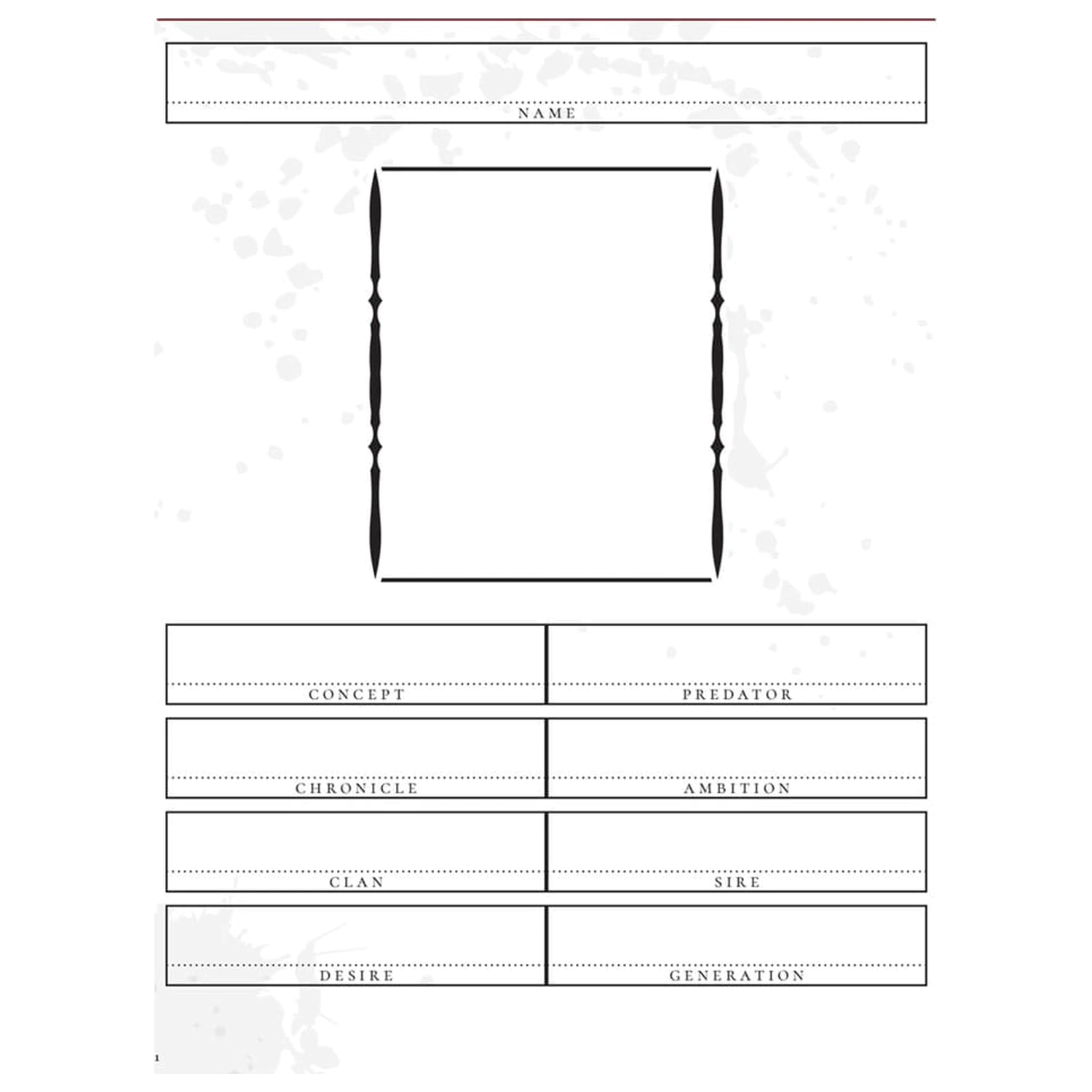Vampire: The Masquerade 5th Edition RPG Journal Expanded Character Sheet Žurnál *Anglická verzia* produktová fotografia