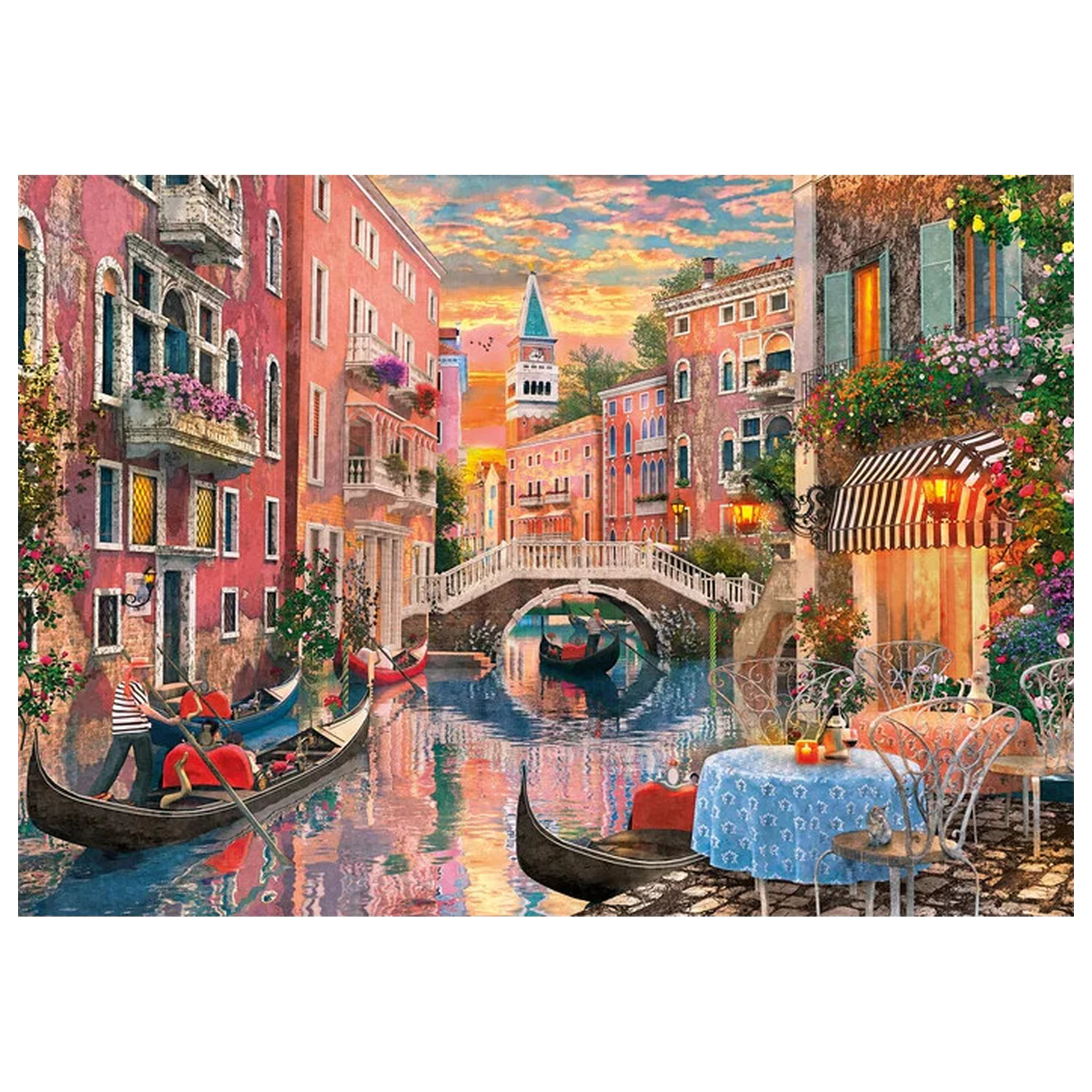 Benátky Večerný Západ Slnka 6000-dielne puzzle produktová fotografia